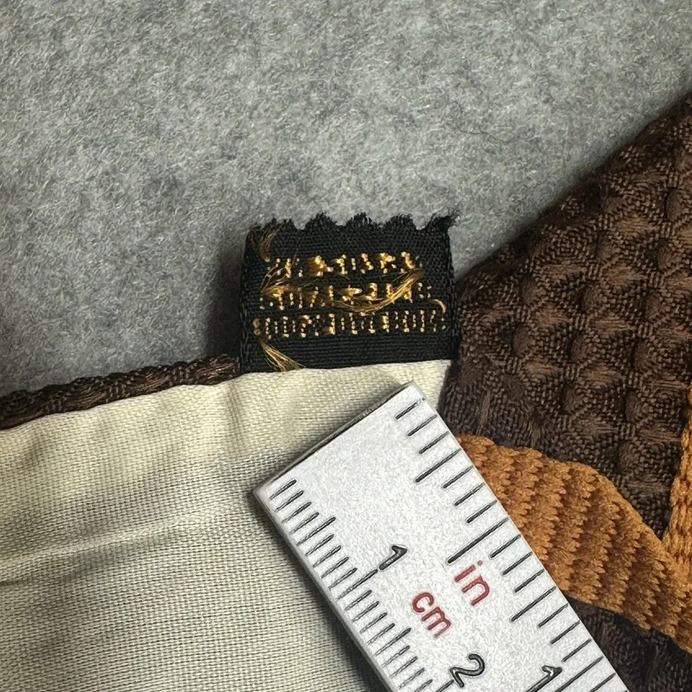 Vintage‎ Macrae Textured Brown Stripe Tie 70s Dacron Wide Retro 54x4.25in